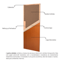 Ver mais imagens de Kit Porta de Madeira Decorada 215x74cm com Batente de MDF Ultra 10cm Cantareira MGM Marrom/Mogno