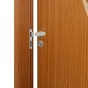 Ver imagem 6 de Kit Porta de Madeira Decorada 215x74cm com Batente de MDF Ultra 10cm Cantareira MGM Marrom/Mogno