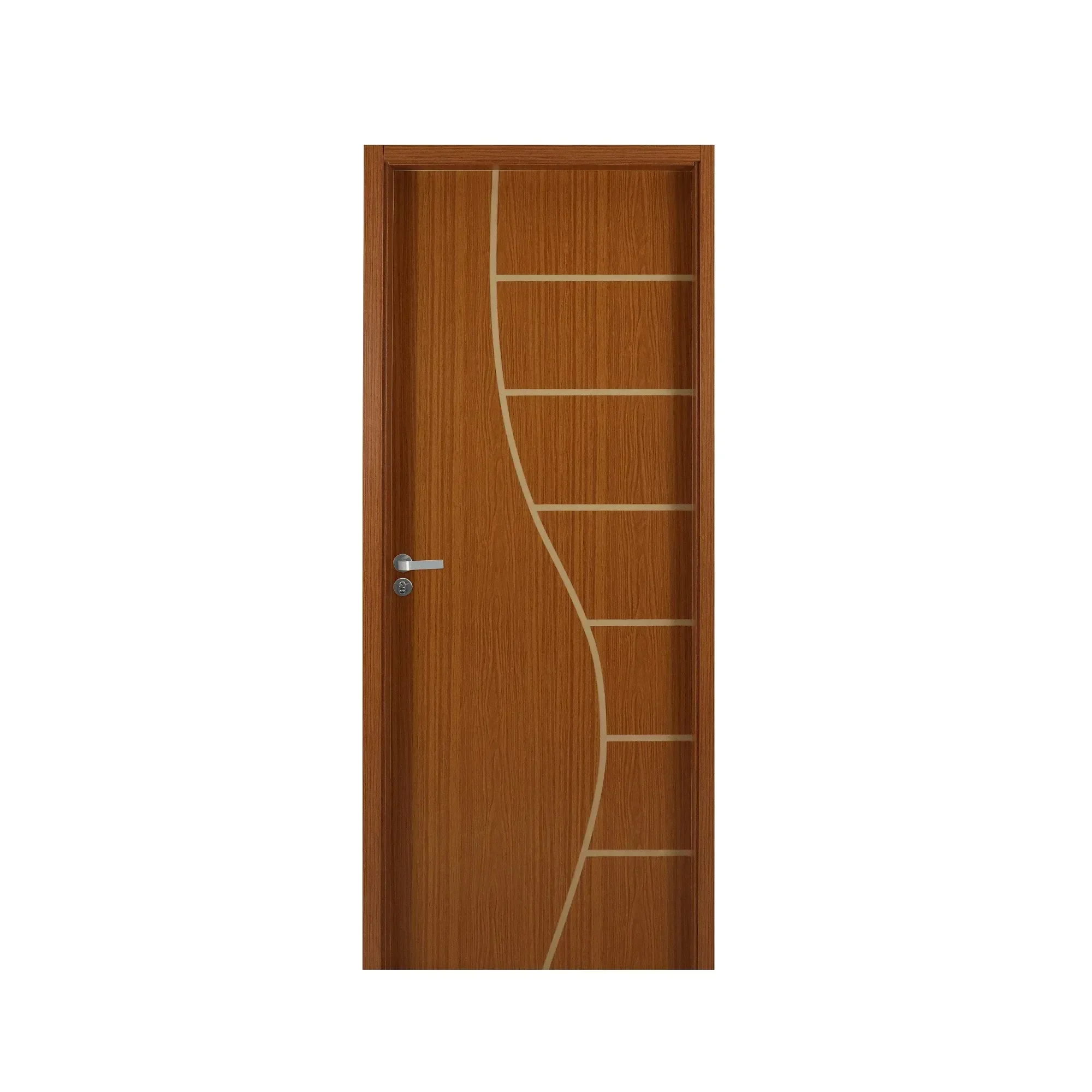 Ver imagem 2 de Kit Porta de Madeira Decorada 215x64cm com Batente de MDF Ultra 10cm Cantareira MGM