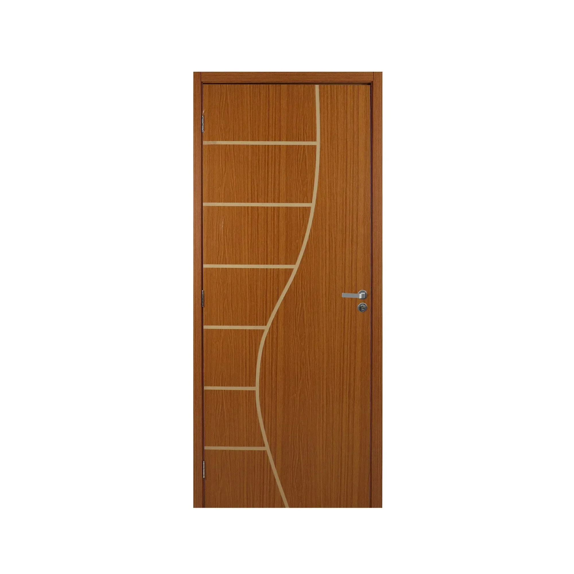 Ver imagem 4 de Kit Porta de Madeira Decorada 215x64cm com Batente de MDF Ultra 10cm Cantareira MGM