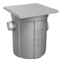 Ver imagem 1 de Caixa de Gordura 21 Litros com Cesto de Limpeza Cinza Fortlev