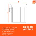 Ver imagem 3 de Caixa de Gordura 21 Litros com Cesto de Limpeza Cinza Fortlev