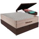 Ver imagem 1 de Cama Box Baú e Colchão Airtech Springpocket Molas Ensacadas Queen Ortobom Queen Marrom