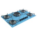 Ver imagem 2 de Cooktop 5bocas Tripla Chama 127/220v Marmo Azul