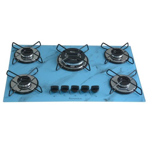 Cooktop 5bocas Tripla Chama 127/220v Marmo Azul