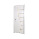 Ver imagem 2 de Kit Porta de Madeira Decorada 215x94cm com Batente de MDF Ultra 16cm Cantareira MGM Abertura Direita