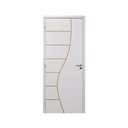 Ver imagem 3 de Kit Porta de Madeira Decorada 215x94cm com Batente de MDF Ultra 16cm Cantareira MGM Abertura Direita