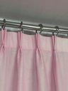 Ver imagem 1 de Cortina no Tecido Voil Rosa com Forro Cetim Branco - 2,30l X 2,60a