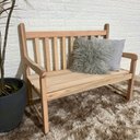 Ver imagem 3 de Banco de Jardim Namoradeira de Madeira 2 Lugares - sem Pintura:sem Pintura