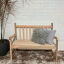 Ver imagem 1 de Banco de Jardim Namoradeira de Madeira 2 Lugares - sem Pintura:sem Pintura