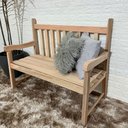 Ver imagem 4 de Banco de Jardim Namoradeira de Madeira 2 Lugares - sem Pintura:sem Pintura