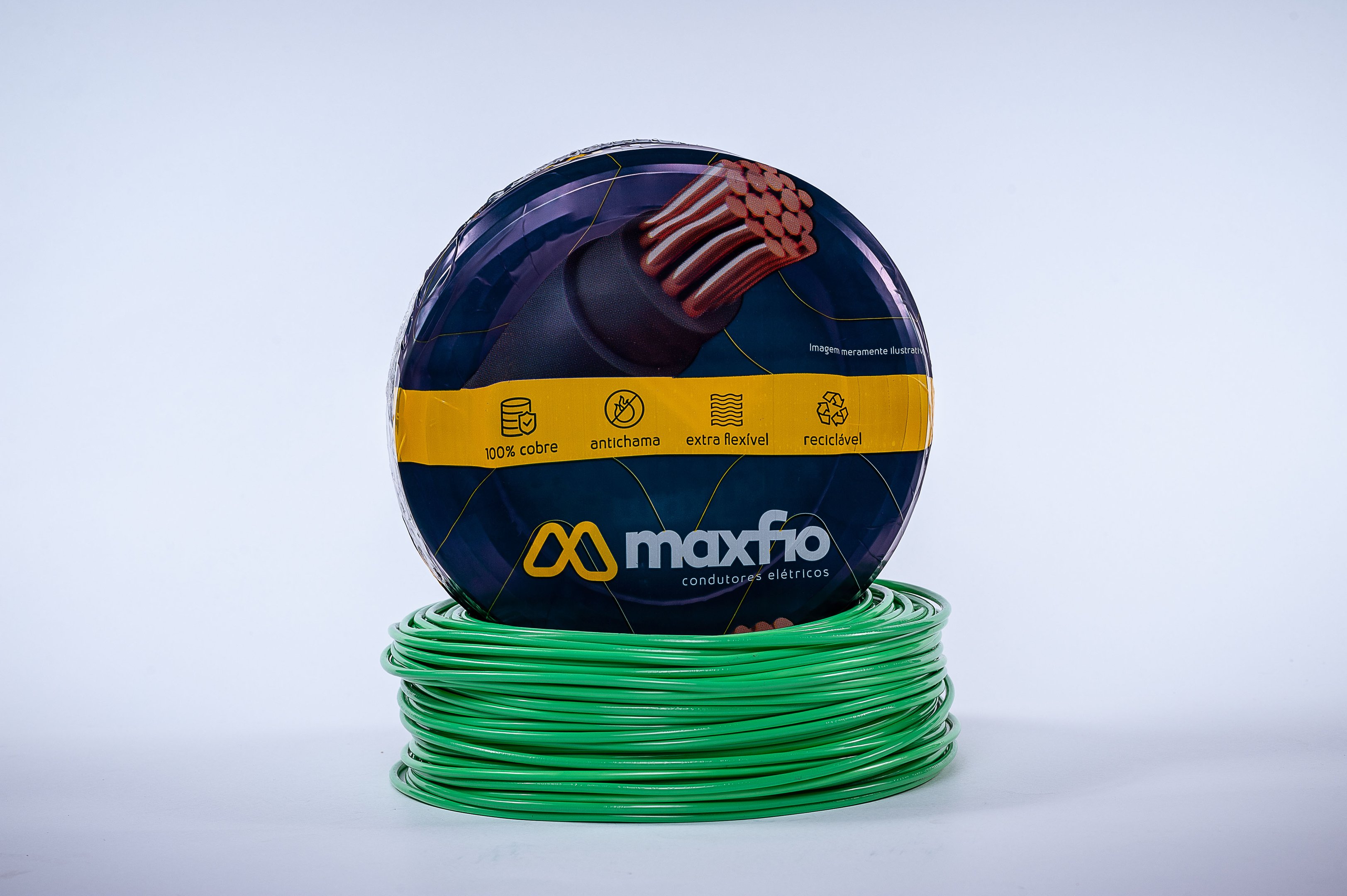 CABO ELETRICO FLEX 2,5MM VERDE MAXFIO 450/750V NBR247 100M | MadeiraMadeira