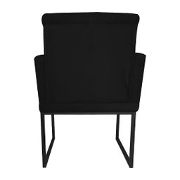Kit 02 Poltronas Klara Base Ferro Preto Suede - Estopar Kit Klara Base Preta Suede Preto - 5