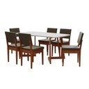 Ver imagem 2 de Conjunto Sala de Jantar Mesa 6 Cadeiras MDF Miami Marrom