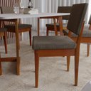 Ver imagem 5 de Conjunto Sala de Jantar Mesa 6 Cadeiras MDF Miami Marrom
