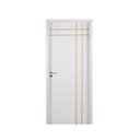Ver imagem 1 de Kit Porta de Madeira Decorada 215x84cm com Batente de MDF Ultra 12cm Mantiqueira MGM Branco