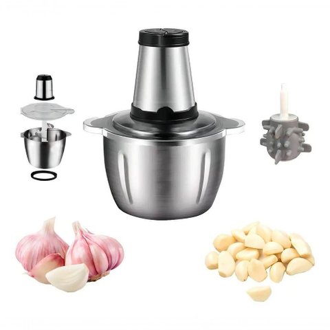 Processador de Alimentos Fred Store Inox 2 Funções 2 Velocidades 300W Prata 220V