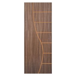 Kit Porta de Madeira Decorada 212x65cm com Batente de Alumínio 3,6cm Cantareira MGM - 2