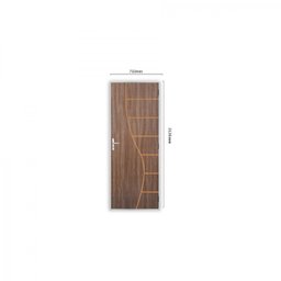 Kit Porta de Madeira Decorada 212x75cm com Batente de Alumínio 3,6cm Cantareira MGM - 3