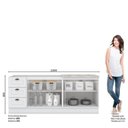 Ver imagem 5 de Cozinha Compacta Modulada 100% MDF 2 Balcões e 1 Tampo com Furo para Cooktop Branca/Calcare Emily