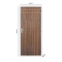 Ver imagem 3 de Kit Porta de Madeira Decorada 212x85cm com Batente de Alumínio 3,6cm Mantiqueira MGM Marrom/Carvalho Quebec
