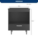 Ver imagem 3 de Balcão de Cozinha Alecrim 1 Gaveta para Cooktop 4 Bocas Poliman Móveis