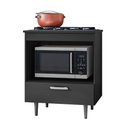 Ver imagem 2 de Balcão de Cozinha Alecrim 1 Gaveta para Cooktop 4 Bocas Poliman Móveis