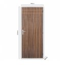 Ver imagem 3 de Kit Porta de Madeira Decorada 212x75cm com Batente de Alumínio 3,6cm Mantiqueira MGM Marrom/Carvalho Quebec
