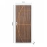Kit Porta de Madeira Decorada 212x75cm com Batente de Alumínio 3,6cm Gaúcha Mgm - 3