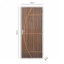 Ver imagem 3 de Kit Porta de Madeira Decorada 212x85cm com Batente de Alumínio 3,6cm Cantareira MGM Abertura Direita Marrom/Carvalho Quebec