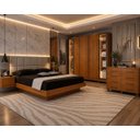 Ver imagem 1 de Dormitório Casal Reflecta LED Completo 3 Peças - Zeus Arbo