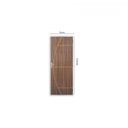Ver imagem 3 de Kit Porta de Madeira Decorada 212x75cm com Batente de Alumínio 3,6cm Gaúcha MGM Abertura Esquerda Marrom/Carvalho Quebec