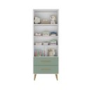 Ver imagem 7 de Quarto Infantil Completo Guarda-Roupa 2 Portas 2 Gavetas com Cômoda Magia Espresso Móveis Rosa/Branc