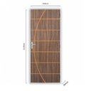 Ver imagem 3 de Kit Porta de Madeira Decorada 212x65cm com Batente de Alumínio 3,6cm Neblina Mgm Abertura Direita