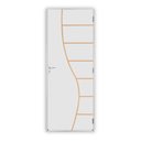 Ver imagem 2 de Kit Porta de Madeira Decorada 212x65cm com Batente de Alumínio 3,6cm Cantareira Mgm