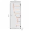 Ver imagem 3 de Kit Porta de Madeira Decorada 212x65cm com Batente de Alumínio 3,6cm Cantareira Mgm