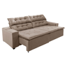 Sofá Concept 2,20 metros Retrátil e reclinável com Molas Suede Light Castor -Sofá na Web - 1