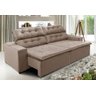 Sofá Concept 2,20 metros Retrátil e reclinável com Molas Suede Light Castor -Sofá na Web - 2