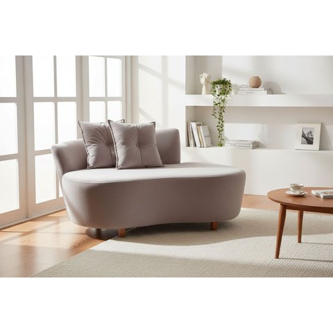 Namoradeira Sofá Feijão Suria 150cm Orgânica Bouclé