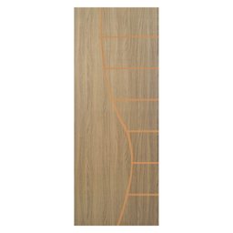 Kit Porta de Madeira Decorada 212x65cm com Batente de Alumínio 3,6cm Cantareira MGM - 2