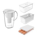 Ver imagem 1 de Kit Organizador de Geladeira Clear Fresh 4 Peças Transparente ou