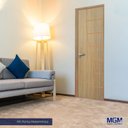 Ver imagem 1 de Kit Porta de Madeira Decorada 212x85cm com Batente de Alumínio 3,6cm Cantareira Mgm