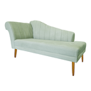 Ver imagem 3 de Recamier Divã Pés Palito para Sala Cecilia 1.60cm Veludo Acqua - Incasa Decor