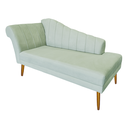 Ver imagem 5 de Recamier Divã Pés Palito para Sala Cecilia 1.60cm Veludo Acqua - Incasa Decor