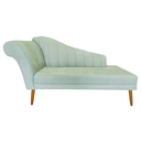 Ver imagem 1 de Recamier Divã Pés Palito para Sala Cecilia 1.60cm Veludo Acqua - Incasa Decor