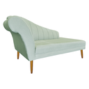 Ver imagem 4 de Recamier Divã Pés Palito para Sala Cecilia 1.60cm Veludo Acqua - Incasa Decor