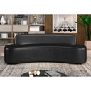 Ver imagem 2 de Sofá 4 Lugares Sala de Estar Cancún D02 Couríssimo Preto 230 cm B-159 - Lyam Decor