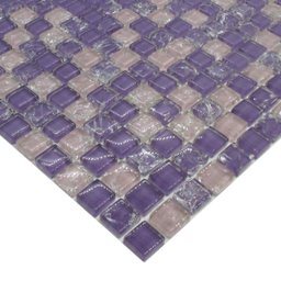 Pastilha de Vidro para Banheiro Craquelado Lilás 30cmx30cm - 5