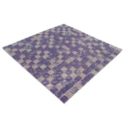 Pastilha de Vidro para Banheiro Craquelado Lilás 30cmx30cm - 4