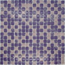 Pastilha de Vidro para Banheiro Craquelado Lilás 30cmx30cm - 1